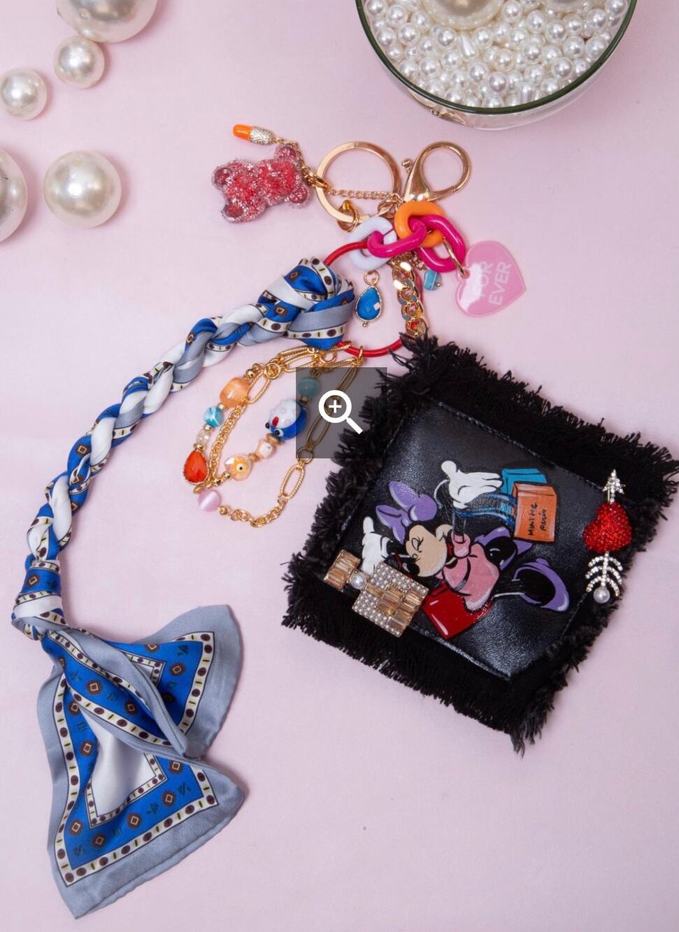 Minime Paris, Blueberry Picnic Bag Charm